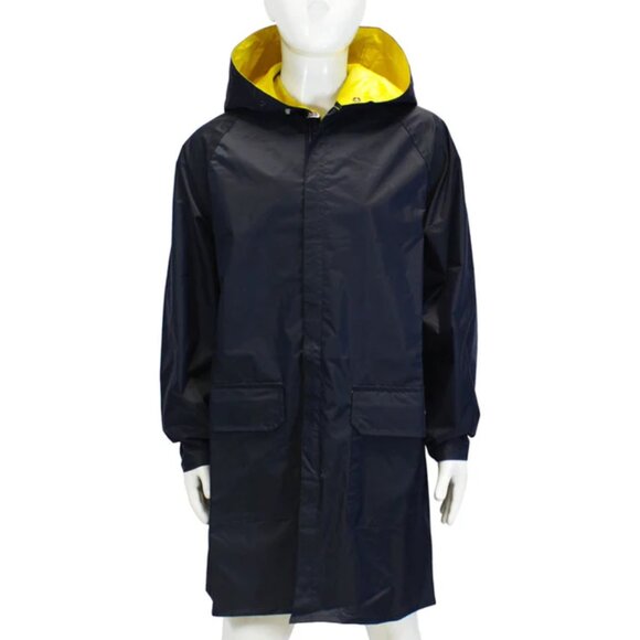 New With Tags! MTC. Clément. Reversible Raincoat. Jacket. Yellow, Black. Nylon. - Picture 2 of 5